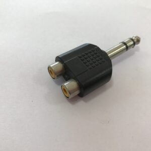 FR-1916 ADAPTOR 2 RCA FEM TO JACK 6.3MM STEREO