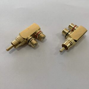 FR-1921 GOLD ADAPTOR RCA M TO 2 RCA Female