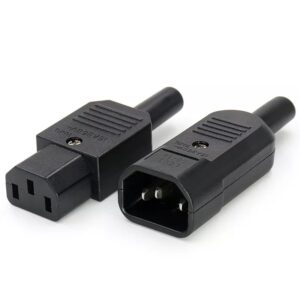 AC250V 15A 3 Pins Terminals Panel Mount IEC C14 Male C13 Female Inline Adapter Plug Power Socket Connectors