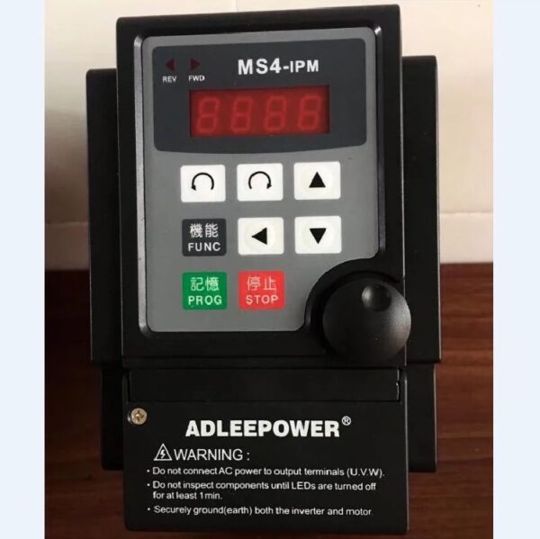 3-Phase Inverter (MS4-322 or MS4-337): 2.2kW or 3.7 kw output, suitable for 3HP or 5HP motors.