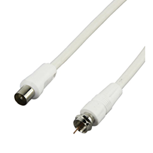 F Connector Male to Aerial Plug Antenna Cable - RF Coaxial Coax Fly Lead
