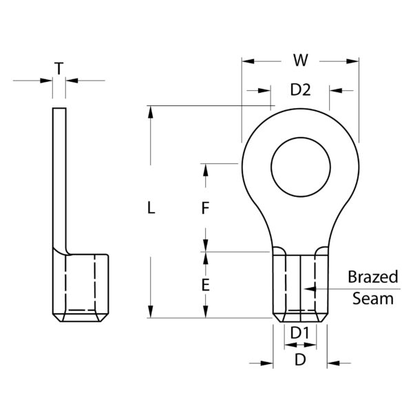 RNBS8-6 Non Insulated Ring Terminal - Image 2