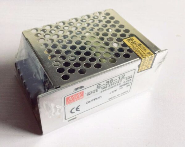 S-35-12 - 35W 12VDC 3A Single Group Switching Power Supply AC 110V / 220V to DC 12V