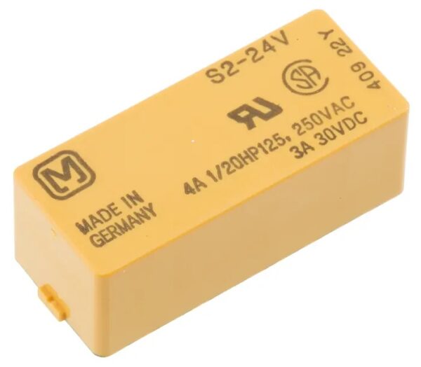 Panasonic, 24V dc Coil Non-Latching Relay DPDT, 8.4mA Switching Current PCB Mount, 2 Pole, S2-DC24V