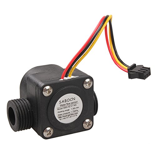 G1/2 Water Flow Sensor Fluid Flowmeter Switch Counter, 1-30L/min, New
