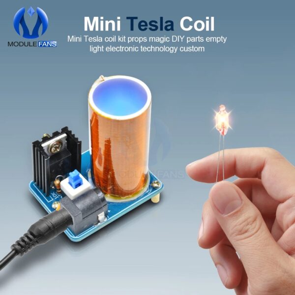 BD243 Mini Tesla Coil Kit Magic Props DIY Parts Empty Lights Technology Diy Electronics BD243C DIY Mini Tesla Coil Module - Image 6
