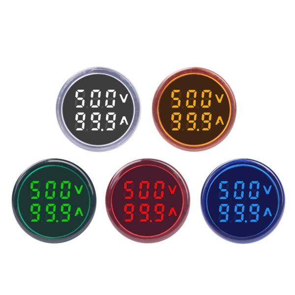 Digital multimeter with dual LED display for measuring AC/DC voltage, current, and other electrical properties. Measures from 60 to 500 volts and up to 100 amps.