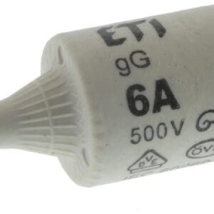 ETI 6A DII Diazed Fuse, E27 Thread Size, gG - gL, 500V ac