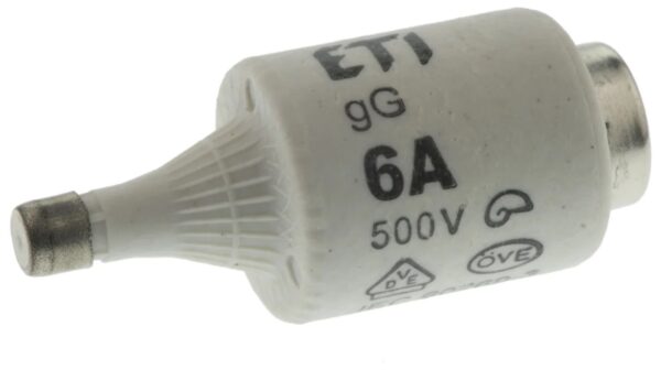 ETI 6A DII Diazed Fuse, E27 Thread Size, gG - gL, 500V ac