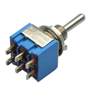Toggle Switch MTS-223 DPDT Momentary (ON)-Off-(ON) 3 Files 6 Feet 5A 125VAC 2A 250VAC