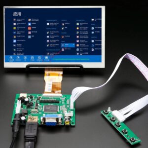 1024*600 Screen Display LCD TFT Monitor with Remote Driver Control Board 2AV HDMI-Compatible VGA For Raspberry Pi Banana Pi