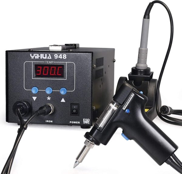 YIHUA 948 Professional Desoldering Station (Upgraded) bundle with the #948N Desoldering Nozzle Set with Iron Holder, Soldering Iron, and Accessories (31 Items) - Image 7