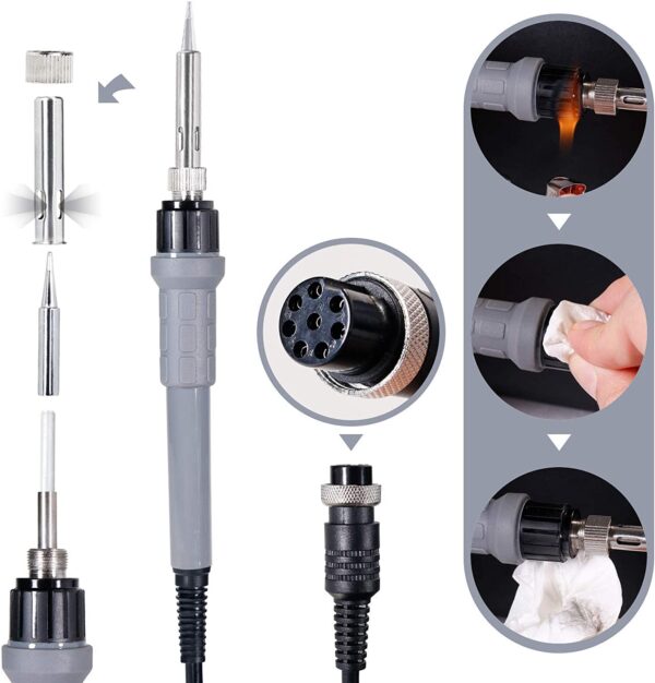 YIHUA 948 Professional Desoldering Station (Upgraded) bundle with the #948N Desoldering Nozzle Set with Iron Holder, Soldering Iron, and Accessories (31 Items) - Image 4