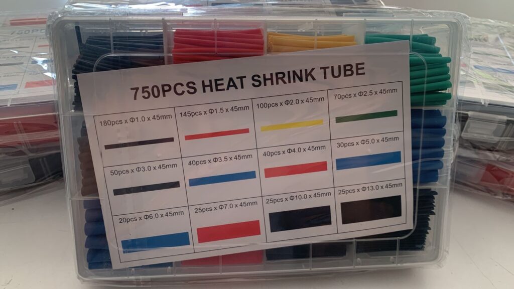 750 Pcs Heatshrink Tubing Thermoresistant Tube Heat Shrink Wrapping Kit Electrical Connection