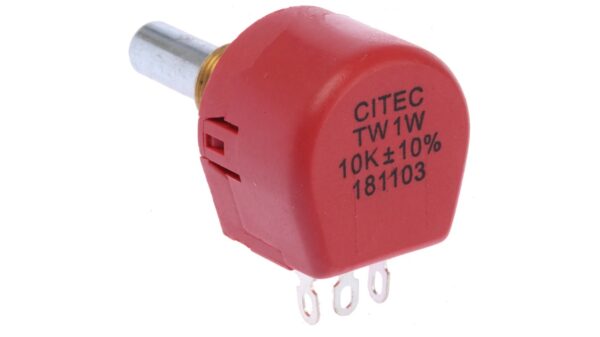 TE Connectivity 10kΩ Rotary Potentiometer 1-Gang Panel Mount