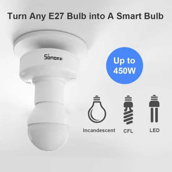 SONOFF SlampherR2 – 433MHz RF&WiFi Smart Light Holder - Image 5