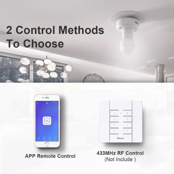 SONOFF SlampherR2 – 433MHz RF&WiFi Smart Light Holder - Image 4