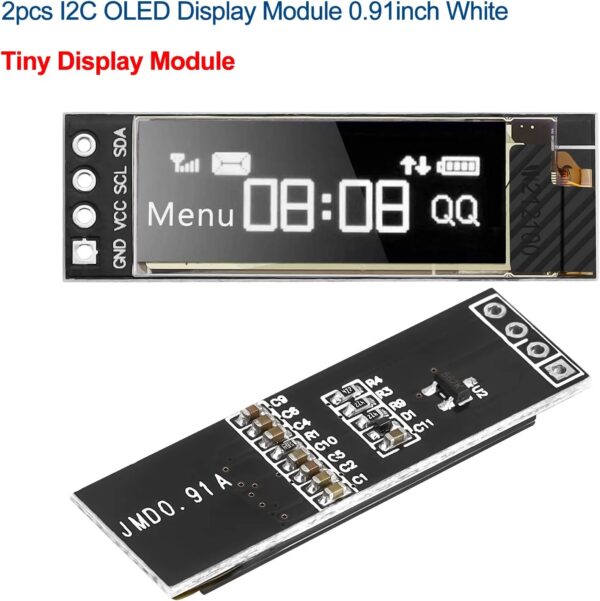I2C OLED Display Module 0.91 Inch I2C SSD1306 OLED Display Module White I2C OLED Screen Driver DC 3.3V~5V - Image 7