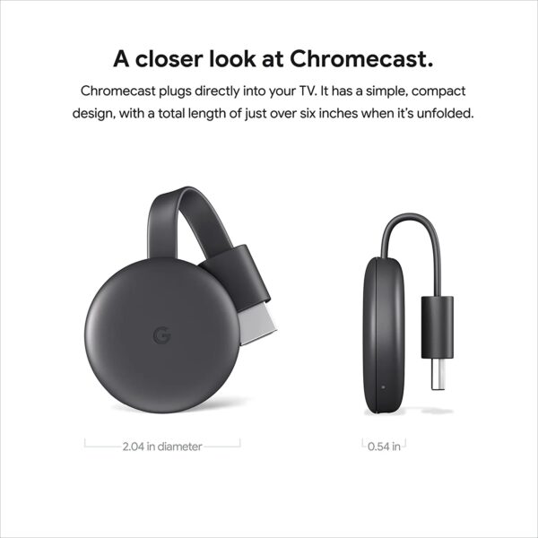Google Chromecast - Streaming Device with HDMI Cable - Stream Shows, Music, Photos, and Sports from Your Phone to Your TV - Image 6