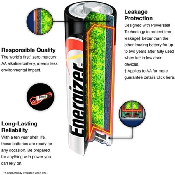 Energizer 522 Bp1 9V Max Alkaline Battery, Pack Of 1, Multi, Small - Image 4