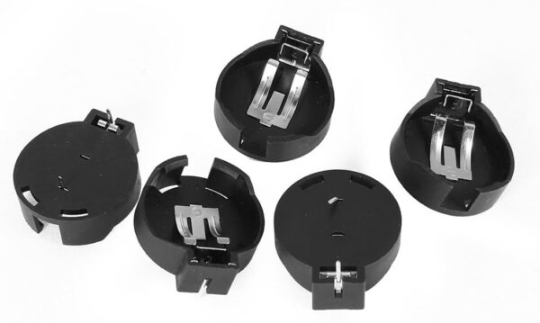3V CR2430 Coin Cell Button Battery Holder Socket Black