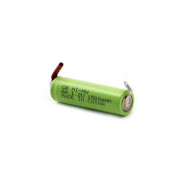 Nickel Metal Hydride Battery - Ni-MH Rechargeable - AA - 1.2V 1500mA with Solder Tag