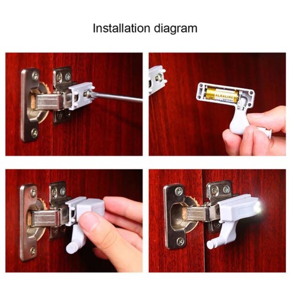 Auto Sensor LED Inner Hinge Lamp Cabinet Induction Lights Wardrobe Cupboard Light Bedroom Kitchen Door Closet Night Lamp - Image 11
