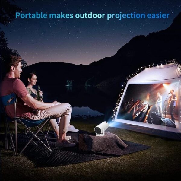 HY300 ANDROID/iPhone 11.0 PORTABLE PROJECTOR 2.4G / 5G WIFI BT4.1 1280*720DPI 120 ANSI LUMENS HOME THEATER MEDIA PLAYER - EU PLUG - Image 6