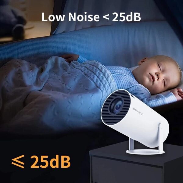 HY300 ANDROID/iPhone 11.0 PORTABLE PROJECTOR 2.4G / 5G WIFI BT4.1 1280*720DPI 120 ANSI LUMENS HOME THEATER MEDIA PLAYER - EU PLUG - Image 5