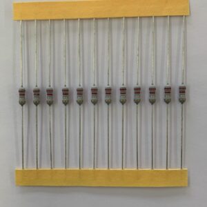 Electronic component: 0.25 watt, 0.22 ohm resistor.
