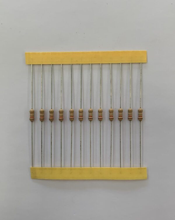 Electronic component: 0.25 watt, 1.2 ohm resistor.
