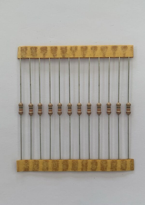 Electronic component: 0.25 watt, 13 ohm resistor.