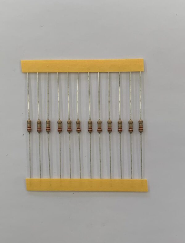 Electronic component: 0.25 watt, 2.2 ohm resistor.