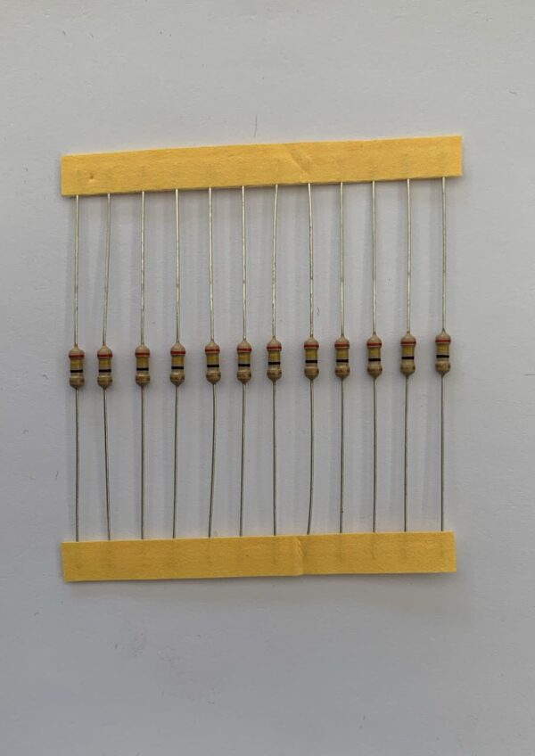 Electronic component: 0.25 watt, 24 ohm resistor.