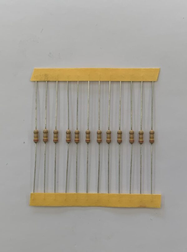 Electronic component: 0.25 watt, 2.4 ohm resistor.