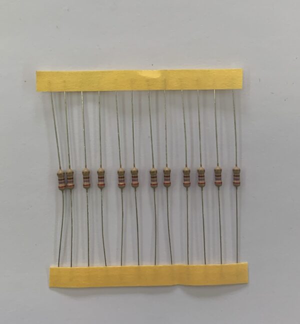 Electronic component: 0.25 watt, 270 ohm resistor.