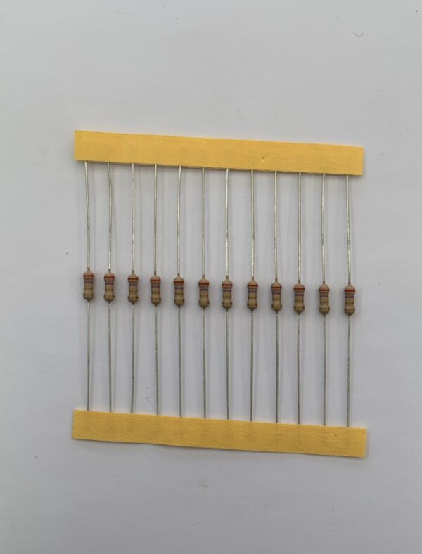 Electronic component: 0.25 watt, 2.7 ohm resistor.