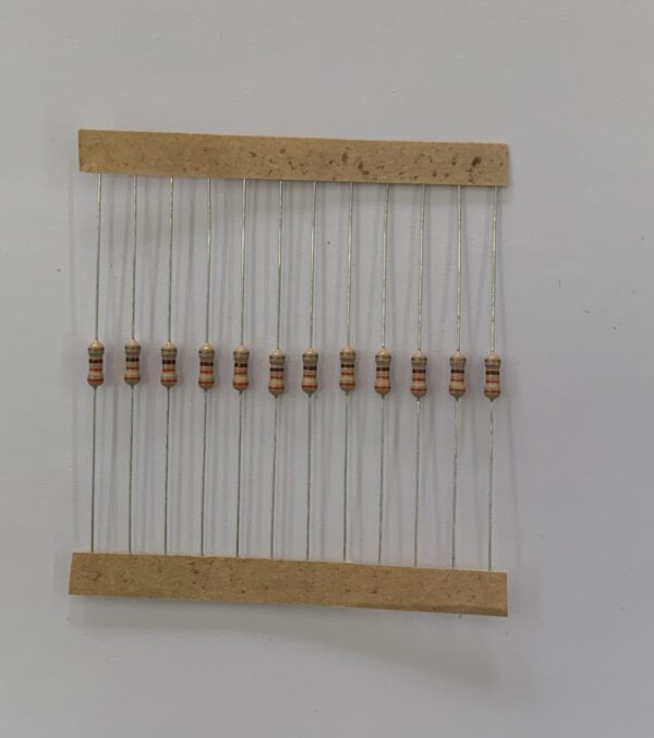 Electronic component: 0.25 watt, 330 ohm resistor.