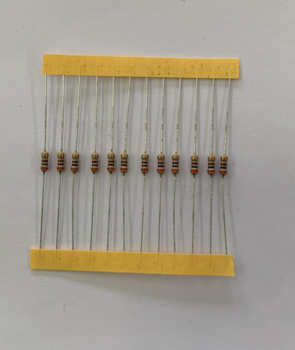Electronic component: 0.25 watt, 360 ohm resistor.