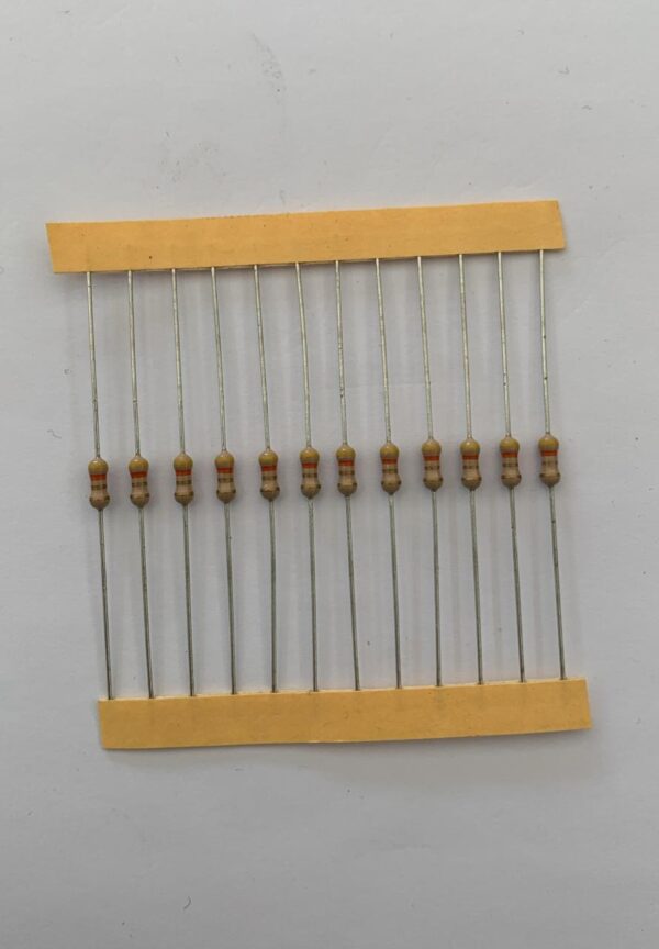 Electronic component: 0.25 watt, 4.3 ohm resistor.