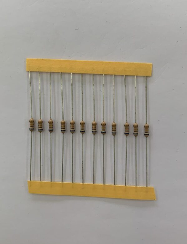 Electronic component: 0.25 watt, 6.8 ohm resistor.