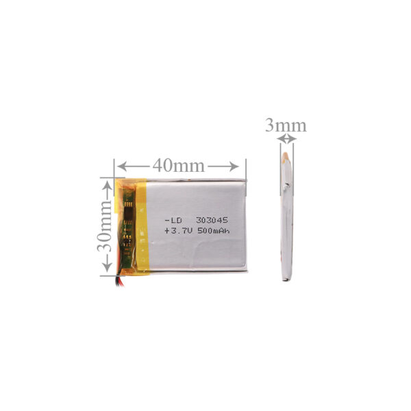 BATTERY 3.7V 40x30x3mm - Image 2