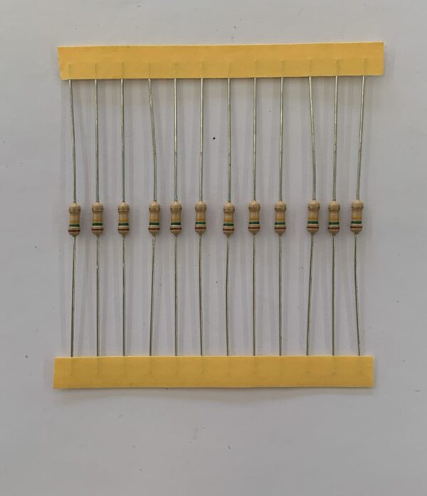 Electronic component: 0.25 watt, 150 kohm resistor.