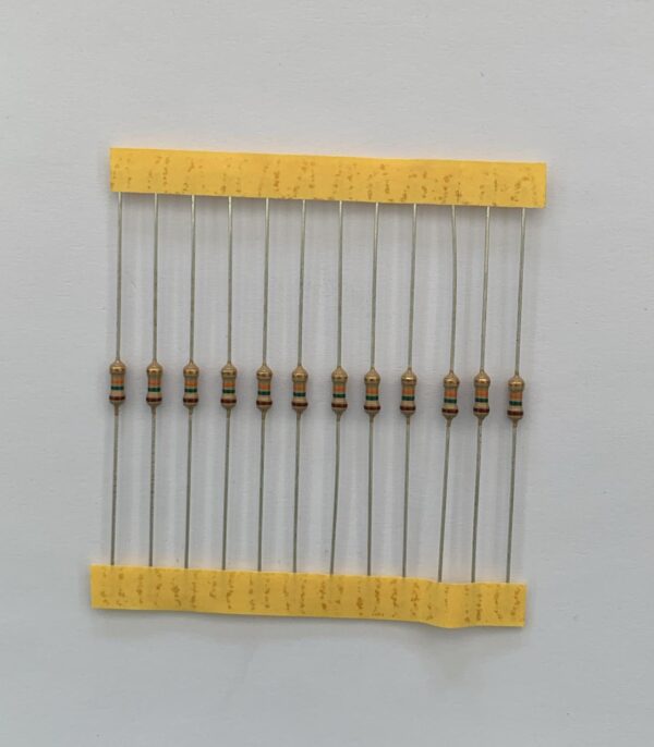 Electronic component: 0.25 watt, 15 kohm resistor.