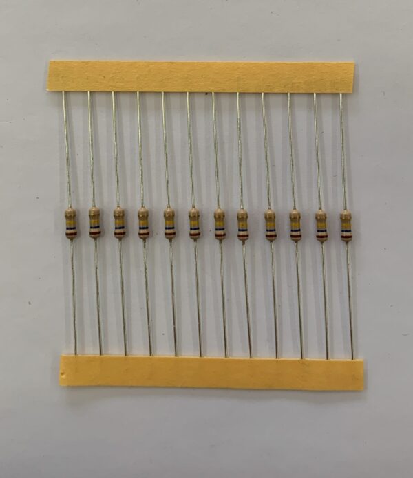 Electronic component: 0.25 watt, 160 kohm resistor.