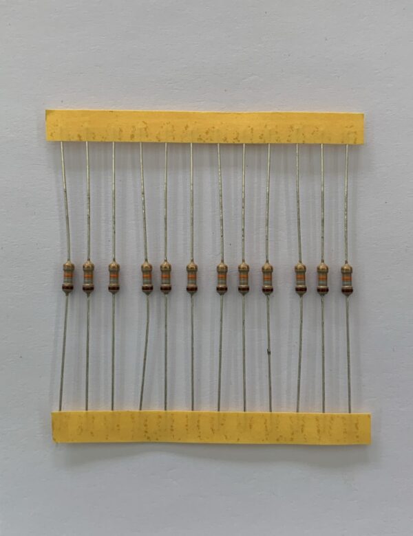 Electronic component: 0.25 watt, 18 kohm resistor.