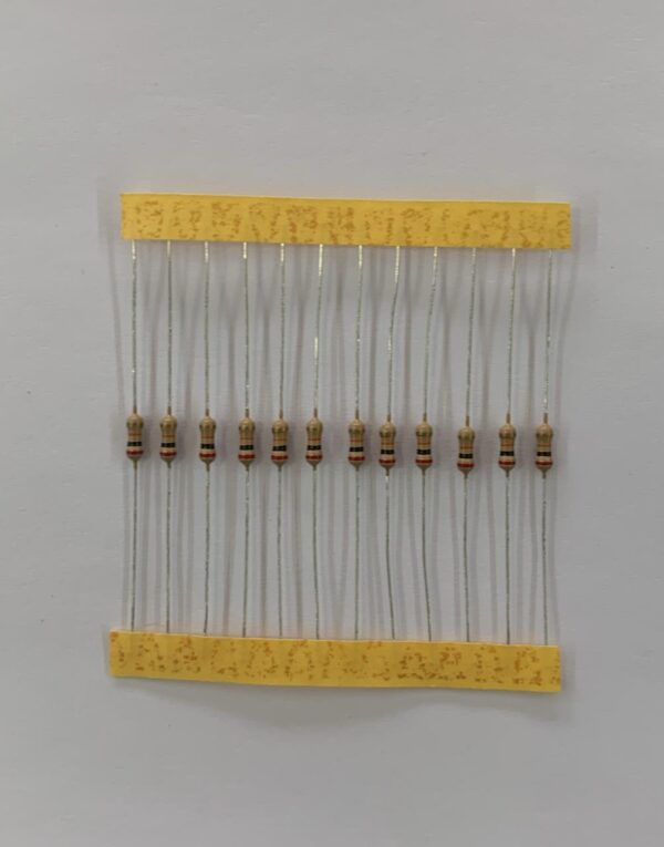 Electronic component: 0.25 watt, 20 kohm resistor.