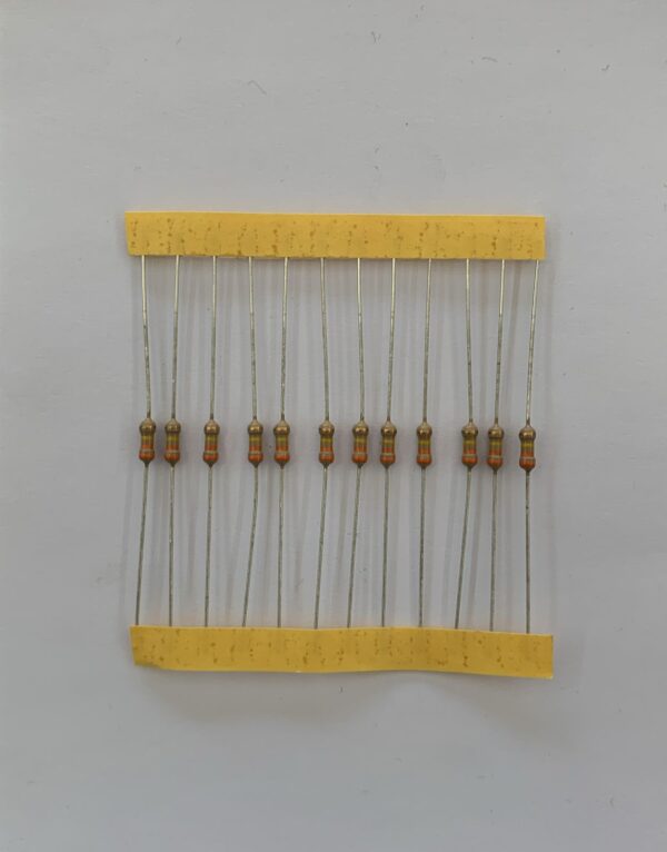 Electronic component: 0.25 watt, 330 kohm resistor.