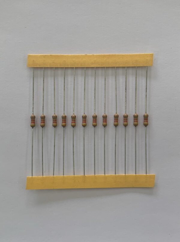 Electronic component: 0.25 watt, 43 kohm resistor.