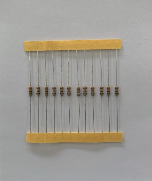 Electronic component: 0.25 watt, 51 kohm resistor.